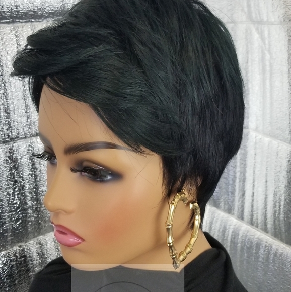 Sexy green ombre pixie wig